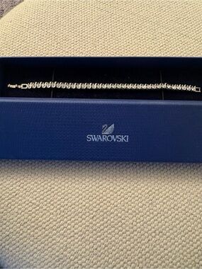 Swarovski Clear Crystal Tennis Bracelet - Silver Tone